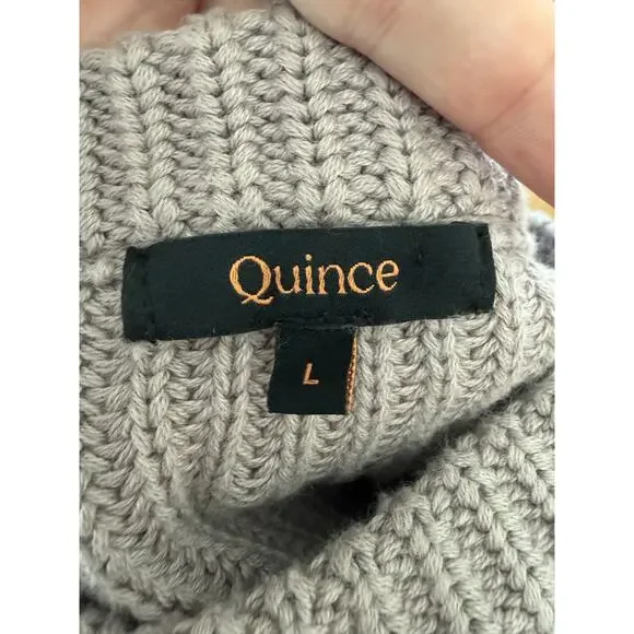 Quince 100% Organic Cotton Fisherman Crew Sweater Size Large - Picture 6 of 8